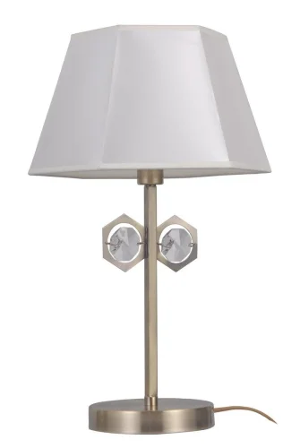 Настольная лампа 79008/1T ANTIQUE Natali Kovaltseva белая 1 лампа, основание бронзовое металл в стиле классический  фото 2
